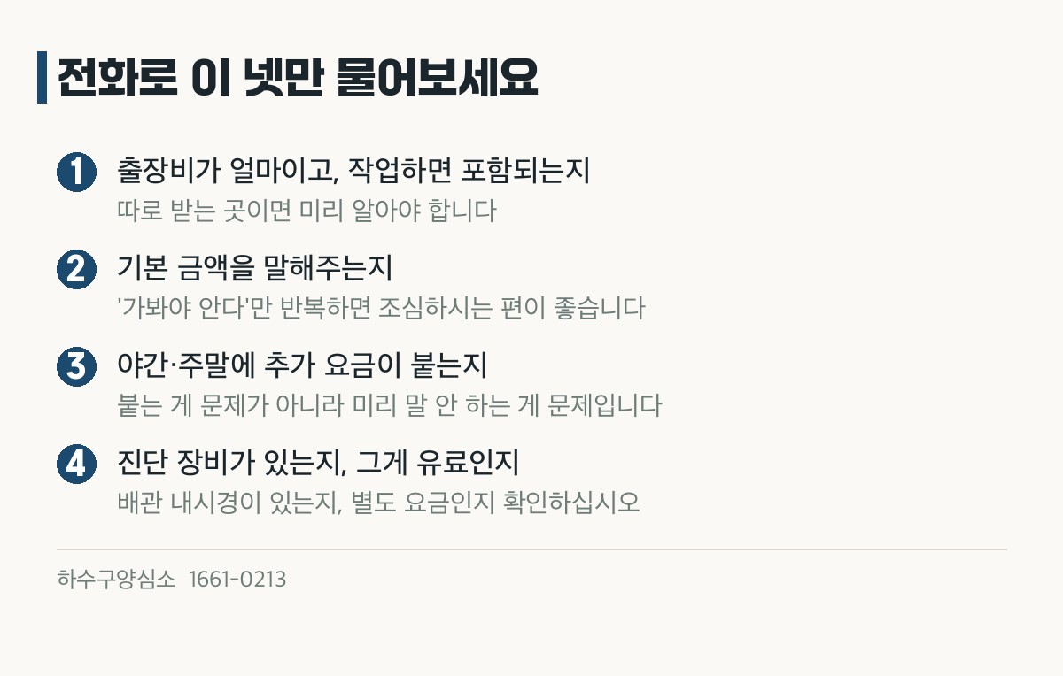 전화로 물어볼 네 가지